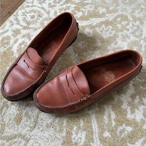 Tod’s cognac leather loafers